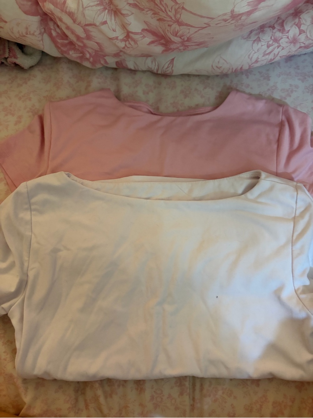 Set of Two Simple Pink and Light Pink Tees